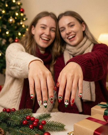 Glitify Christmas Handcrafted Nail Set