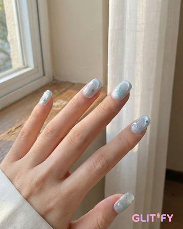 Glitify Silver Blue Butterfly Mist