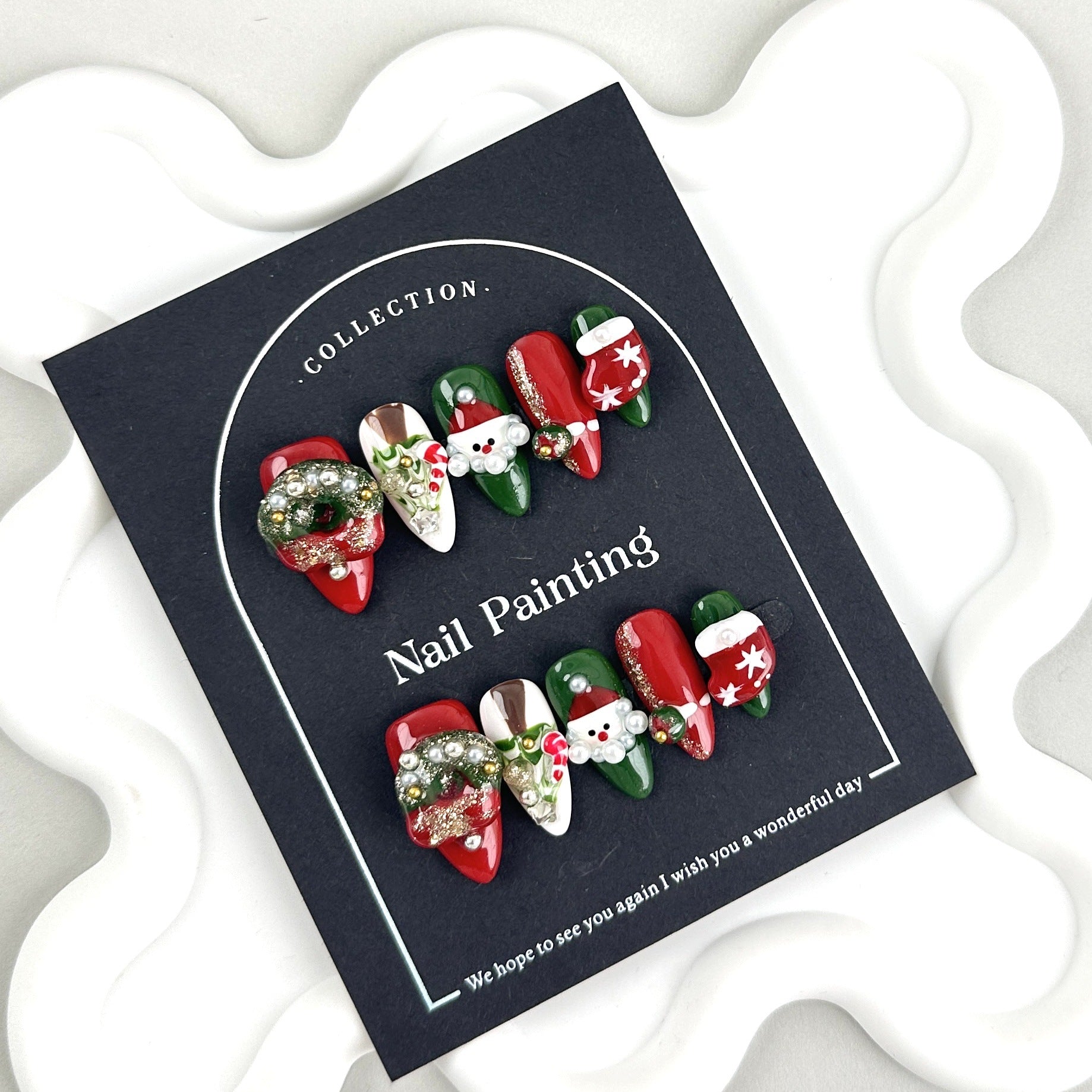Glitify Christmas Handcrafted Nail Set