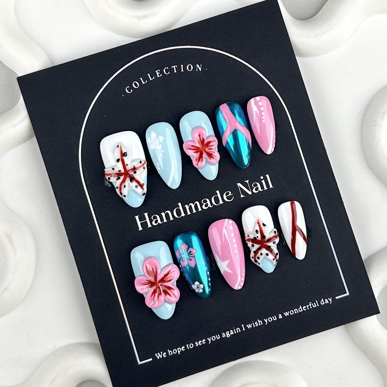 Glitify Coral Breeze • Cherry Blossom Shore Almond Set