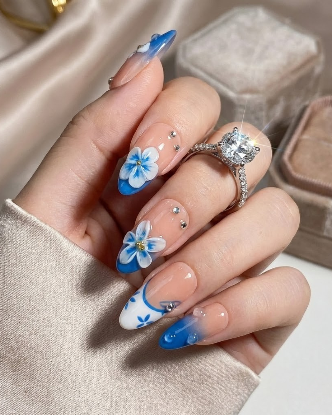 Glitify Ocean Bloom Nails