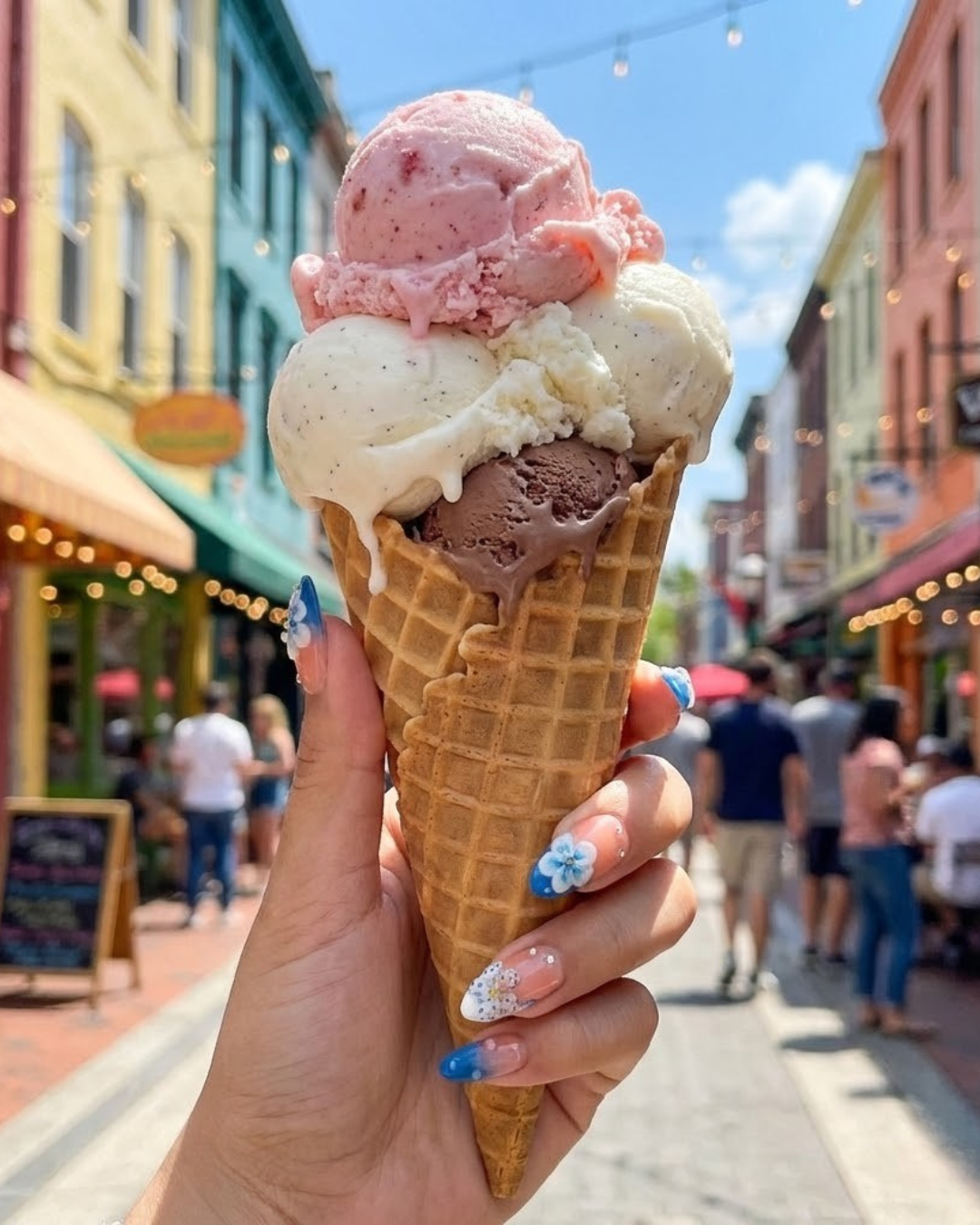 Glitify Ocean Bloom Nails