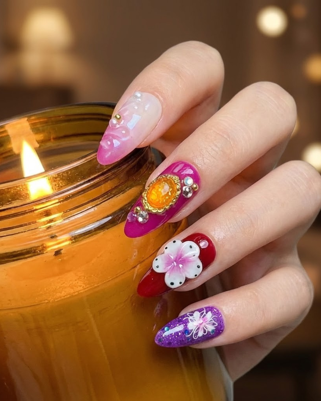 Glitify Purple Aura Nails