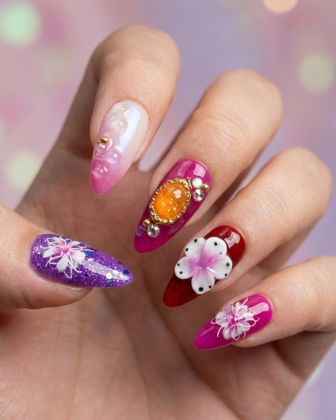 Glitify Purple Aura Nails