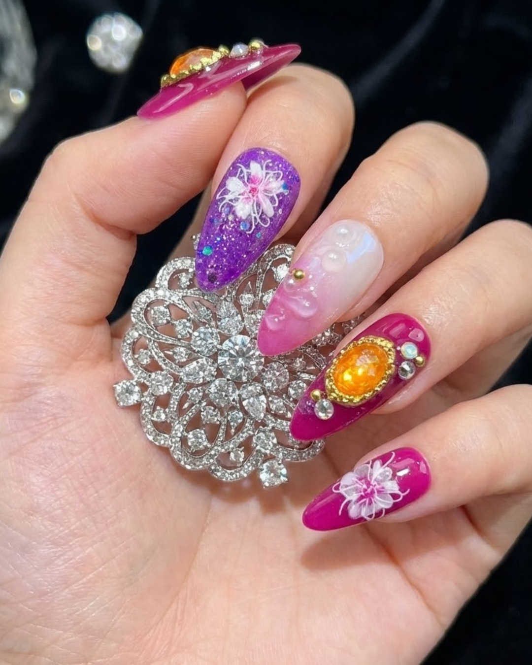 Glitify Purple Aura Nails