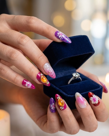 Glitify Purple Aura Nails