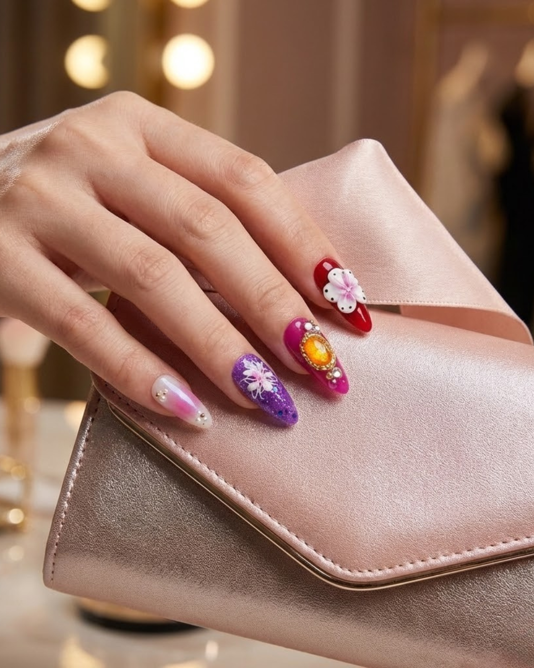 Glitify Purple Aura Nails