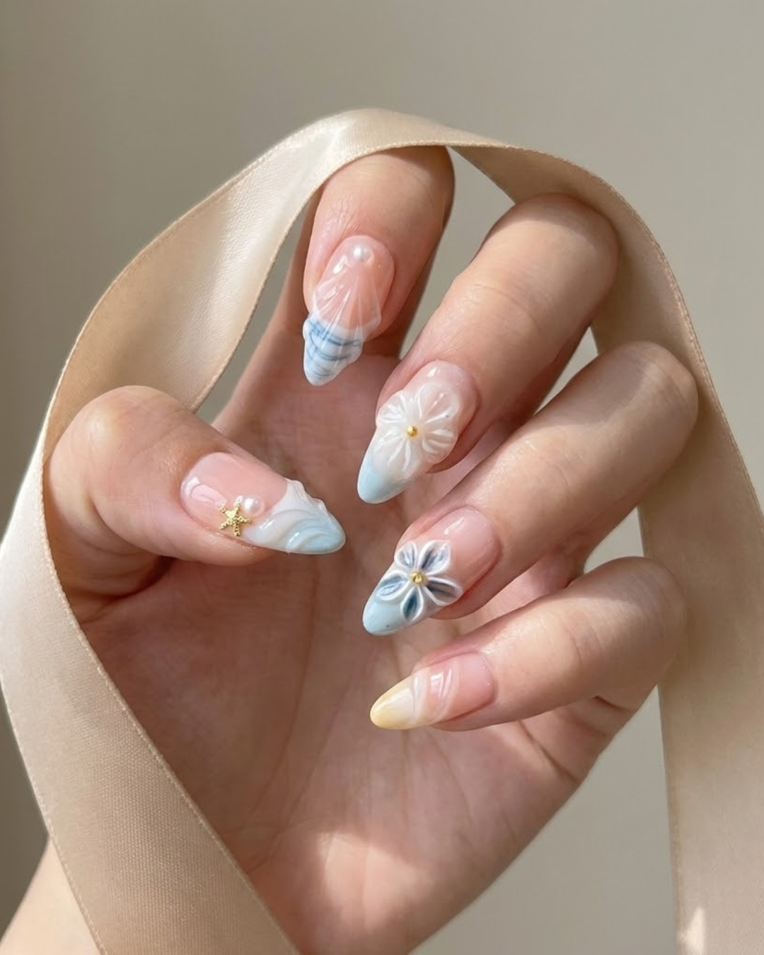 Glitify Seashell Breeze Nails