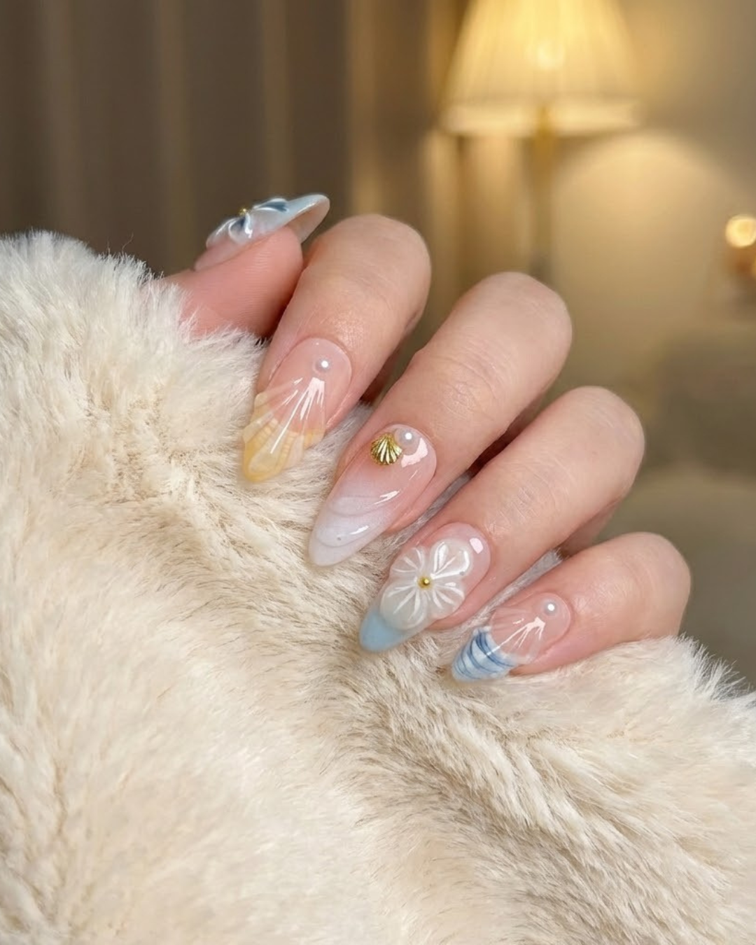 Glitify Seashell Breeze Nails