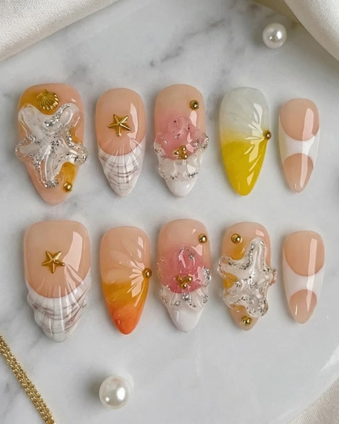 Glitify Starfish Glow Nails