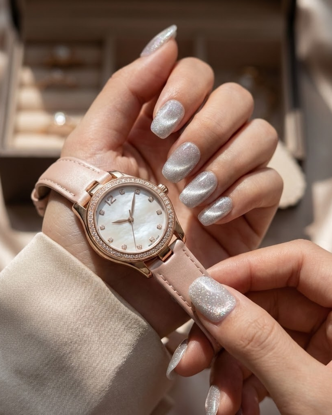 Glitify Silver Gray Star Flash