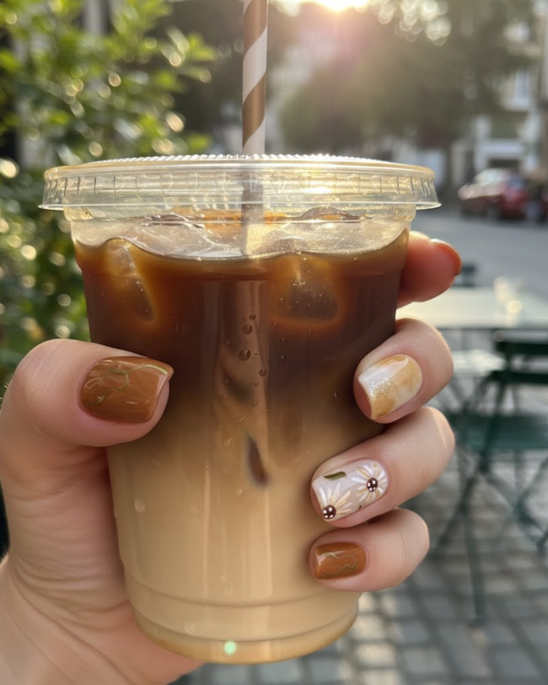 Glitify Daisy Marble Nails