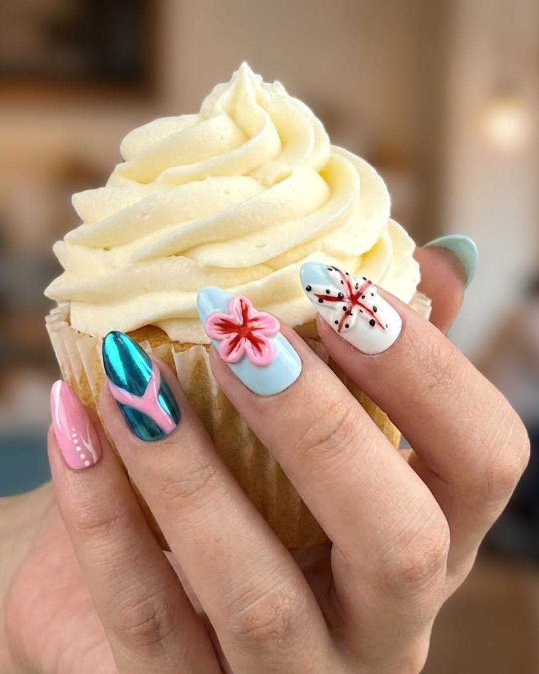 Glitify Coral Breeze • Cherry Blossom Shore Almond Set