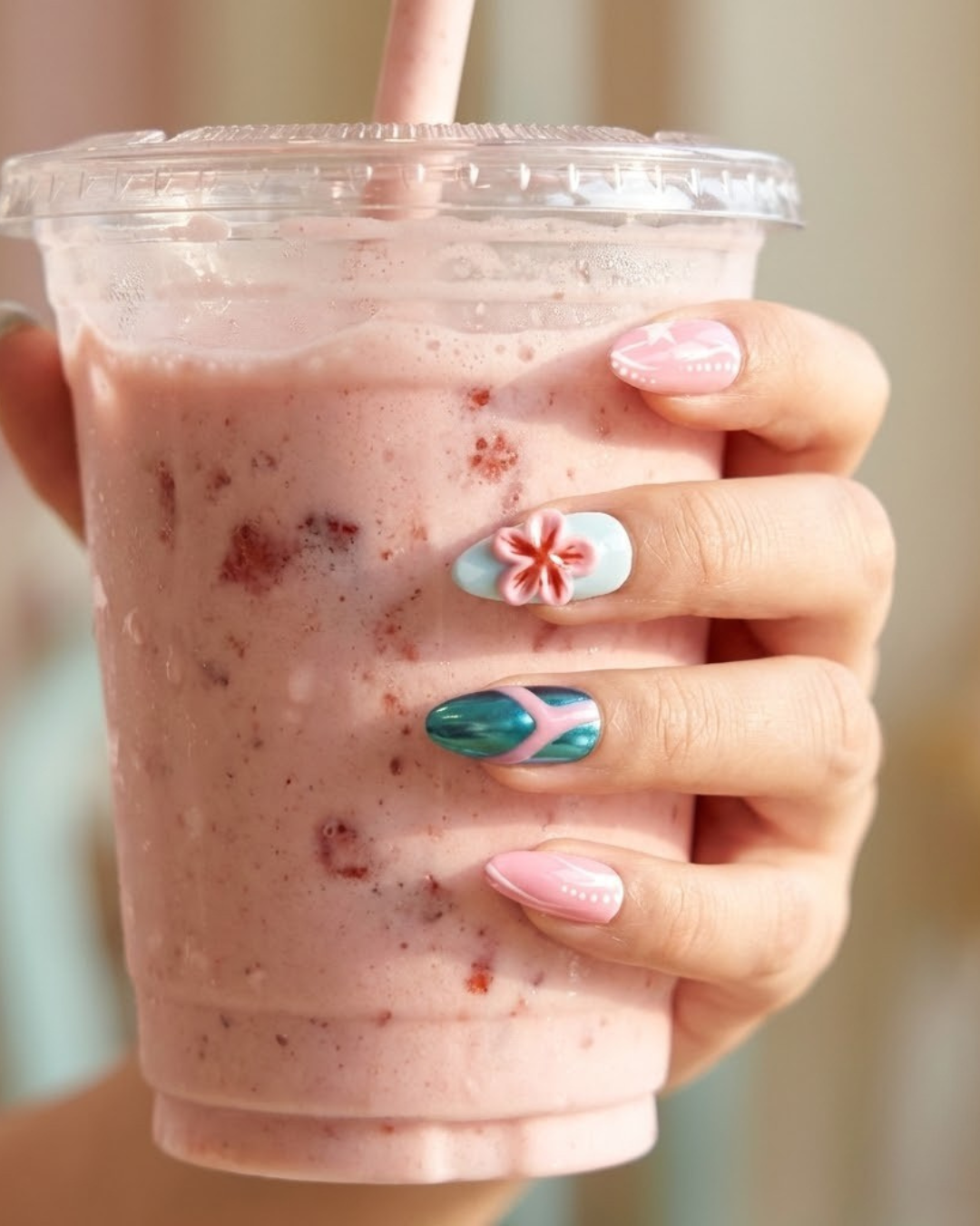 Glitify Coral Breeze • Cherry Blossom Shore Almond Set