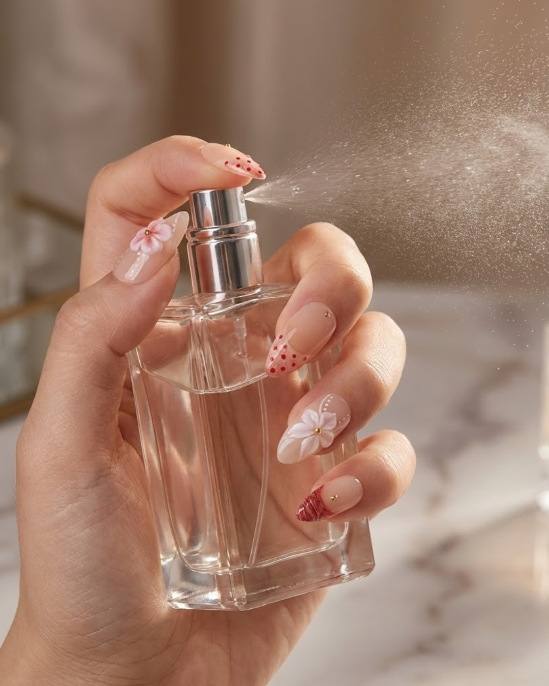 Glitify Strawberry Bloom Nails