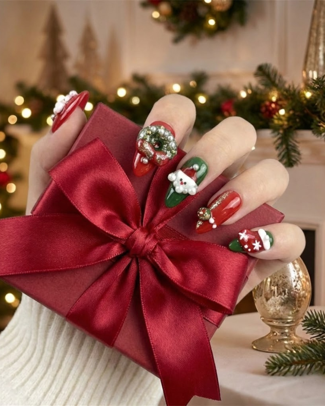 Glitify Christmas Handcrafted Nail Set