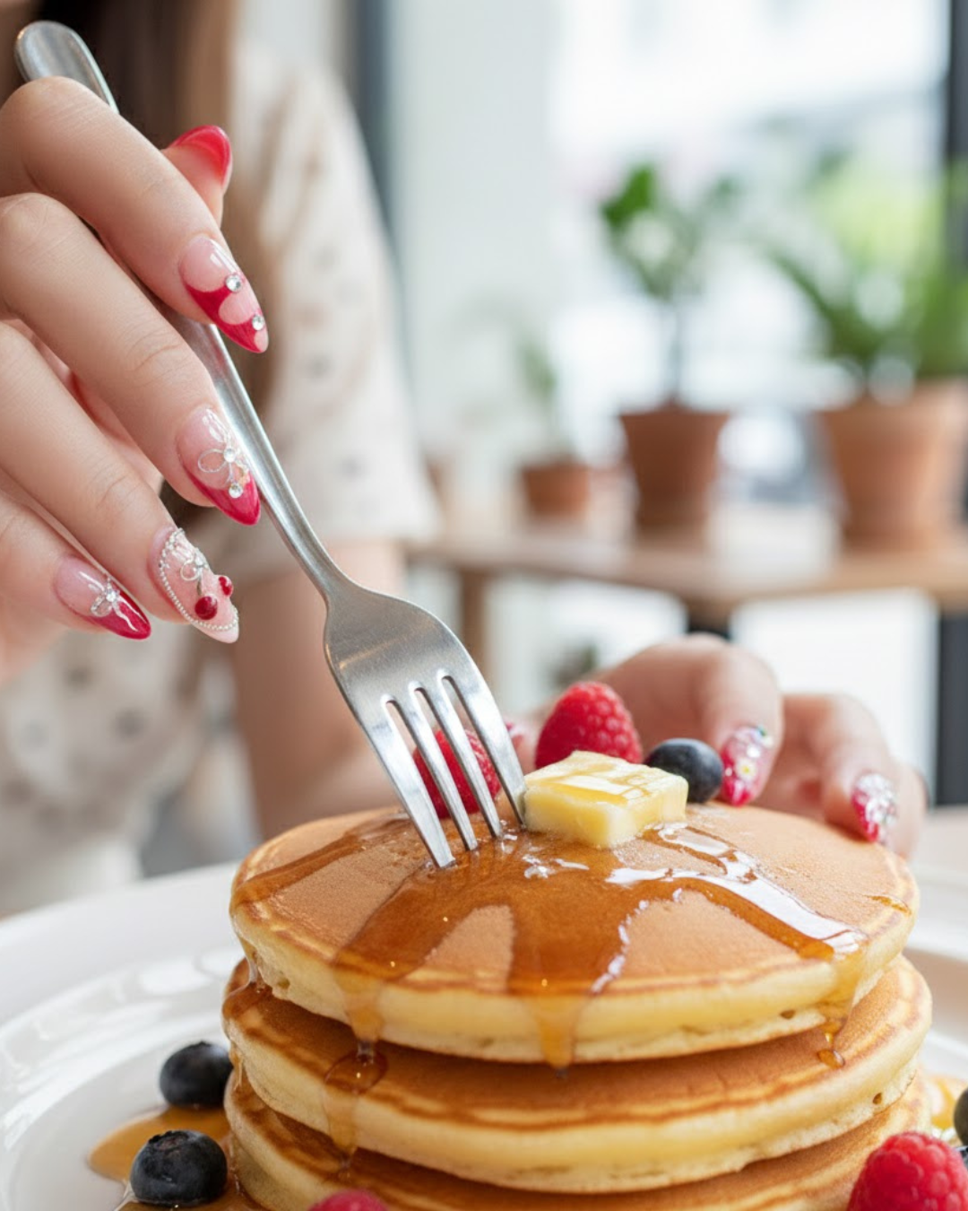 Glitify Cherry Lace Nails