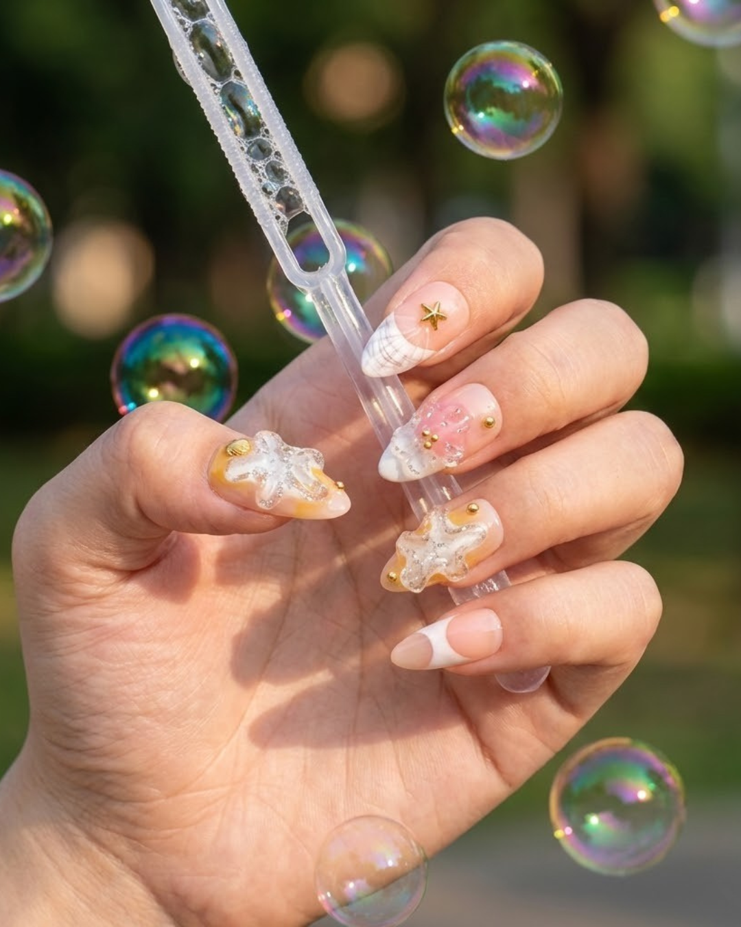 Glitify Starfish Glow Nails