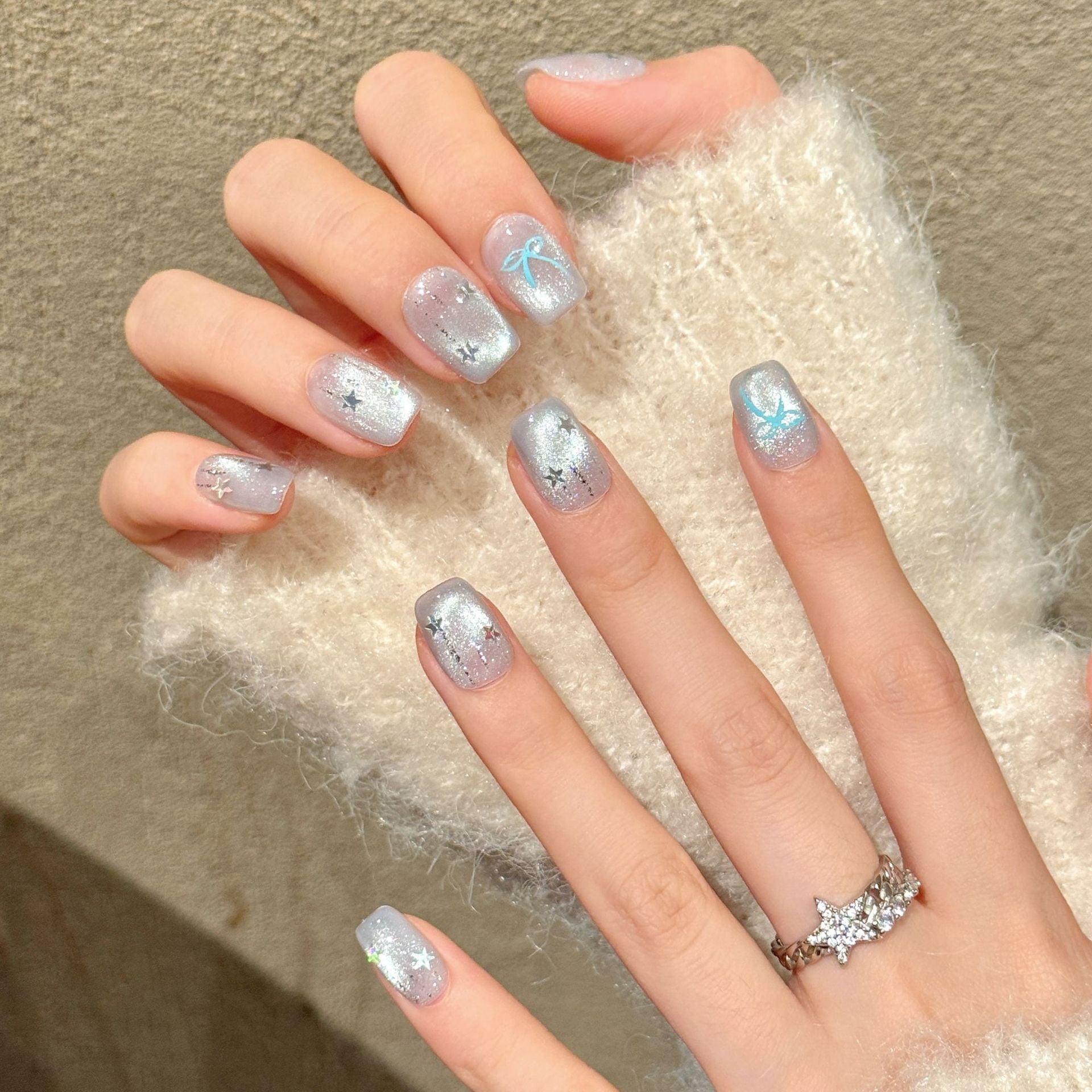 Glitify Silver Blue Butterfly Mist